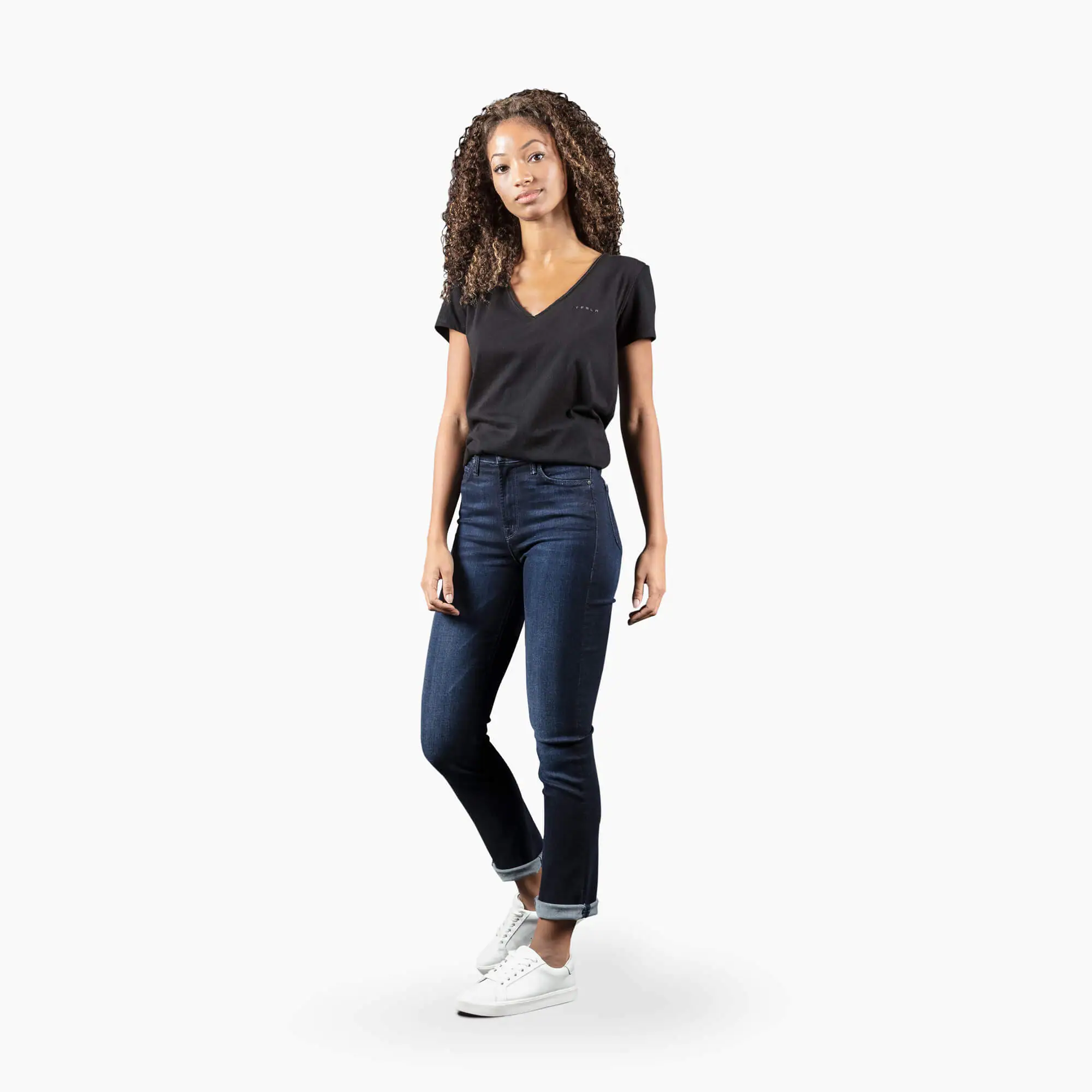 imagen product Women's Small Wordmark Short Sleeve V-Neck Tee